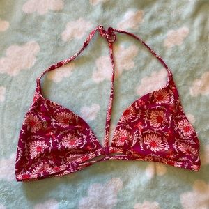 pink/orange bikini top size small